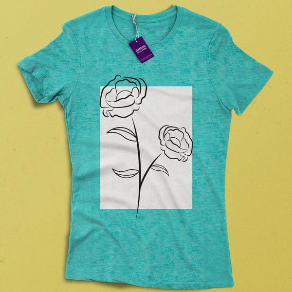 PLAYERA FLORES CUADRO